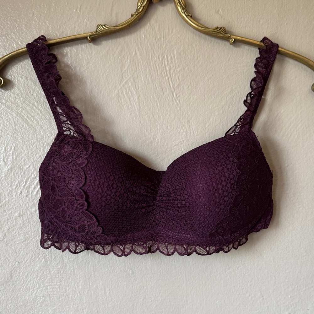 Aerie Purple Lace Padded Bra Size Medium
